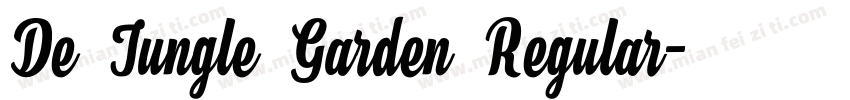 De Jungle Garden Regular字体转换